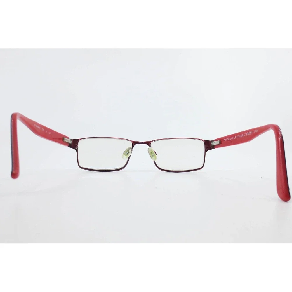 Shaquille O'Neal Crew 7004 Eyeglasses Frames Zyloware 50-16-135 Red Black